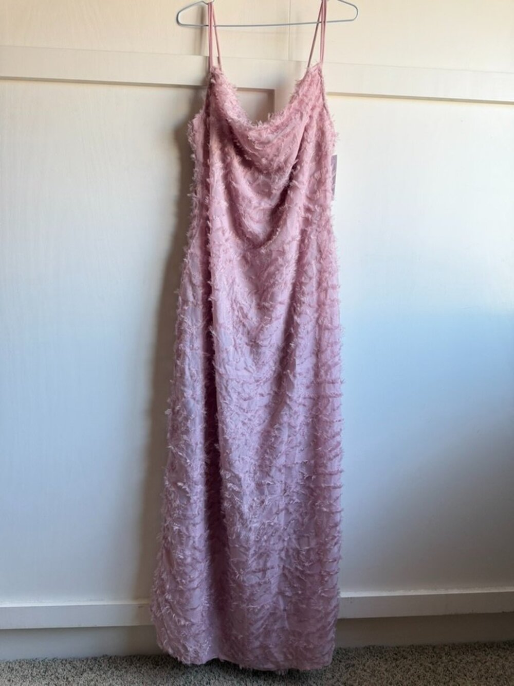 Vila ASOS Vikatty Strap Straight Maxi Dress Misty Rose Sz 40 NWT